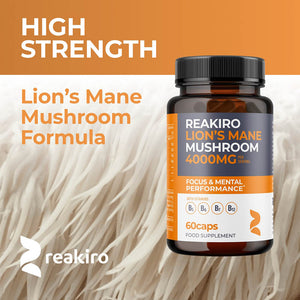 Lion's Mane Mushroom Capsules 4000mg 60pcs - Focus & Mental Performance