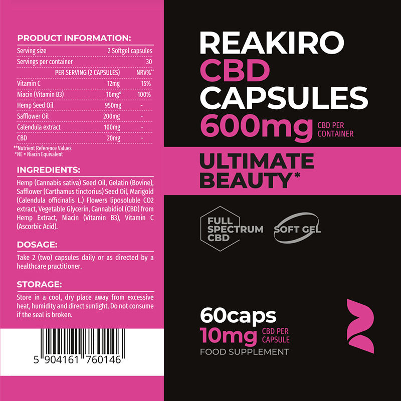 Reakiro CbD Ultimate Beauty Ingredients