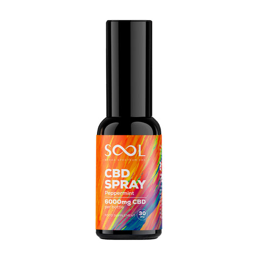 Sool Broad Spectrum Cbd Oil Spray Peppermint 6000 mg
