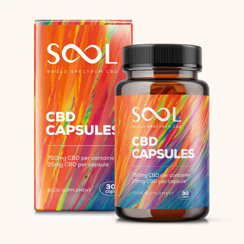 SOOL CBD Capsules 750mg 30pcs - Broad Spectrum box