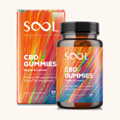 SOOL CBD Gummies 750mg 30pcs - Broad Spectrum box